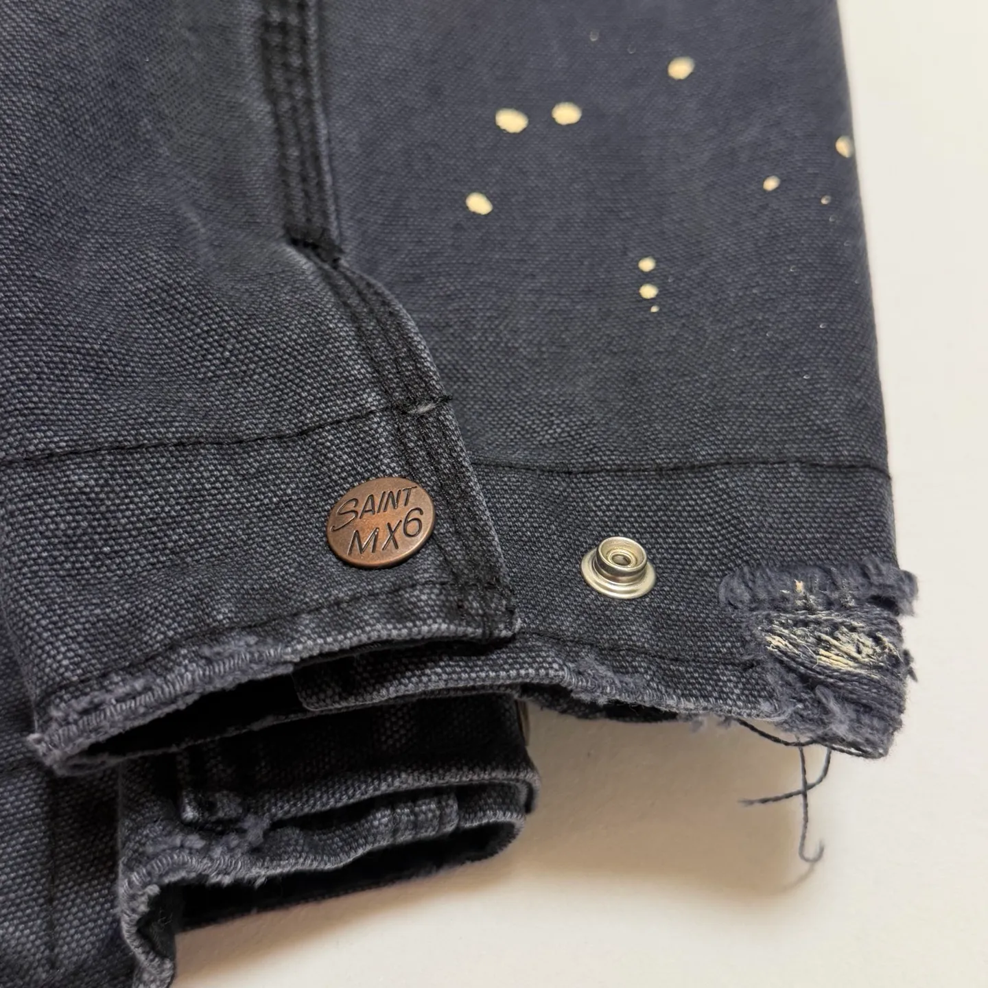More details SAINT Mxxxxxx DETROIT JACKET/DRUG/BLK Detroit Workwear Washed Distressed Jacket Washed Black S-XL
